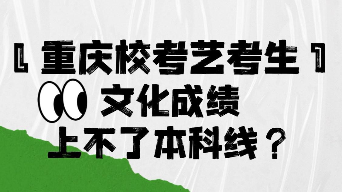 校考艺考生，文化成绩上不了本科线？